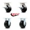 Service Caster 5 Inch Kingpinless Polyolefin Wheel Caster Brakes 2 Rigid, 2PK SCC-KP30S520-POR-SLB-2-R-2 - alternate 6